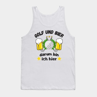 Golf und Bier Golfspieler Spaß Golfer Lustiges Tank Top